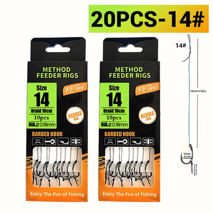 Pre-Tied Carp Hair Rigs (Sizes 6-12)