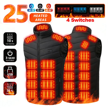 Smart Heated Vest with 21 Heating Zones