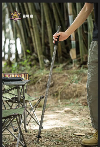 Folding Multifunctional Hiking Poles Outdoor Hiking Camping Ultralight Tactical Set Telescopic Hiking Poles