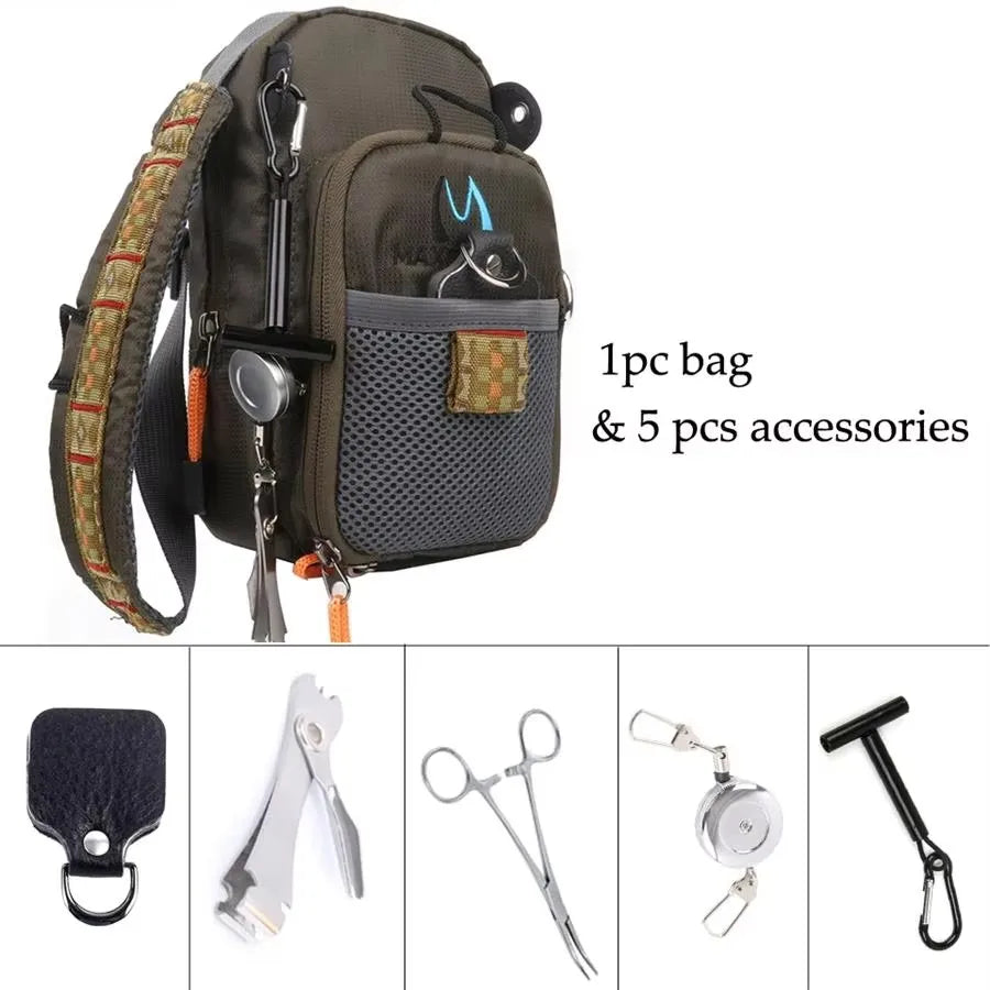 MAXCATCH Canvas Fly Fishing Chest Pack