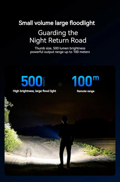 PHILIPS 2025  Super Bright EDC Flashlight LED Rechargeable Mini EDC Keychain Flashlights Camping Lamp For Hiking Self Defense