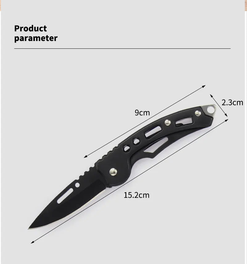 Stainless Steel Keychain Folding Knife Outdoor Carrying Knife Mirror Sharp Pocket Knife Fruit Knife Folding Knife