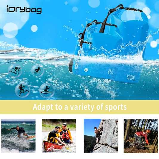 IDrybag 2L Swimming Waterproof Dry Bag Sports Canyoning Bag Ipx6 Waterproof Bag for Travel Kayaking Boating Beach Dry Bag