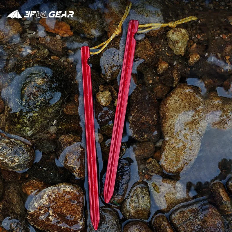 3F UL Gear 15.5cm/20cm Outdoor Ultralight Aluminum Alloy Stakes Camping Carbon Fiber Guy Line Canopy Rope Nails Tent Accessories