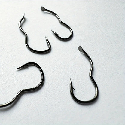Carbon Steel Fishing Hook Assortment (300/500 Pack)