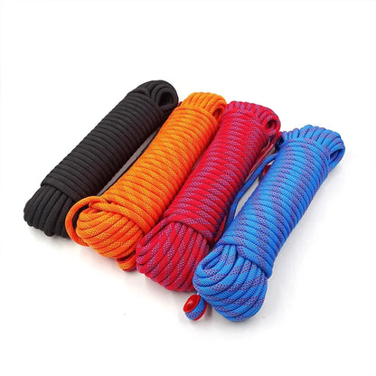 8mm Safety Life Rope Climbing Rope Static Rock Mountaineering Rope Outdoor Survival Fire Escape Car Rescue 10m 20m 30m 40m