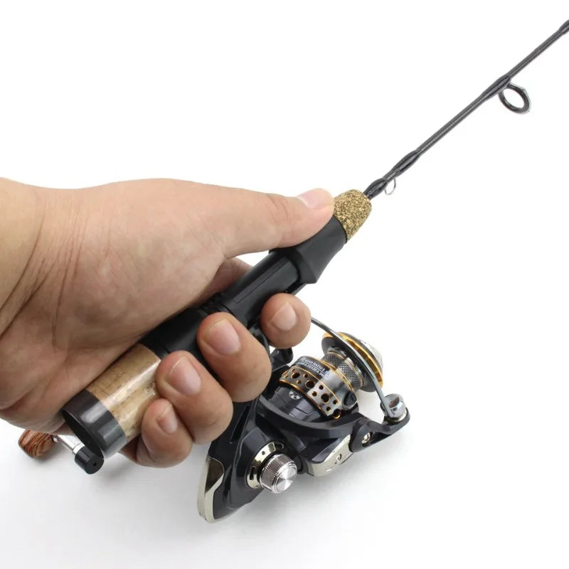 60cm Carbon Ice Fishing Rod and Reel Combo (2 Tips)