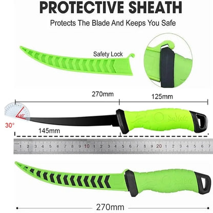 Stainless Steel Fillet & Boning Knife with Sheath