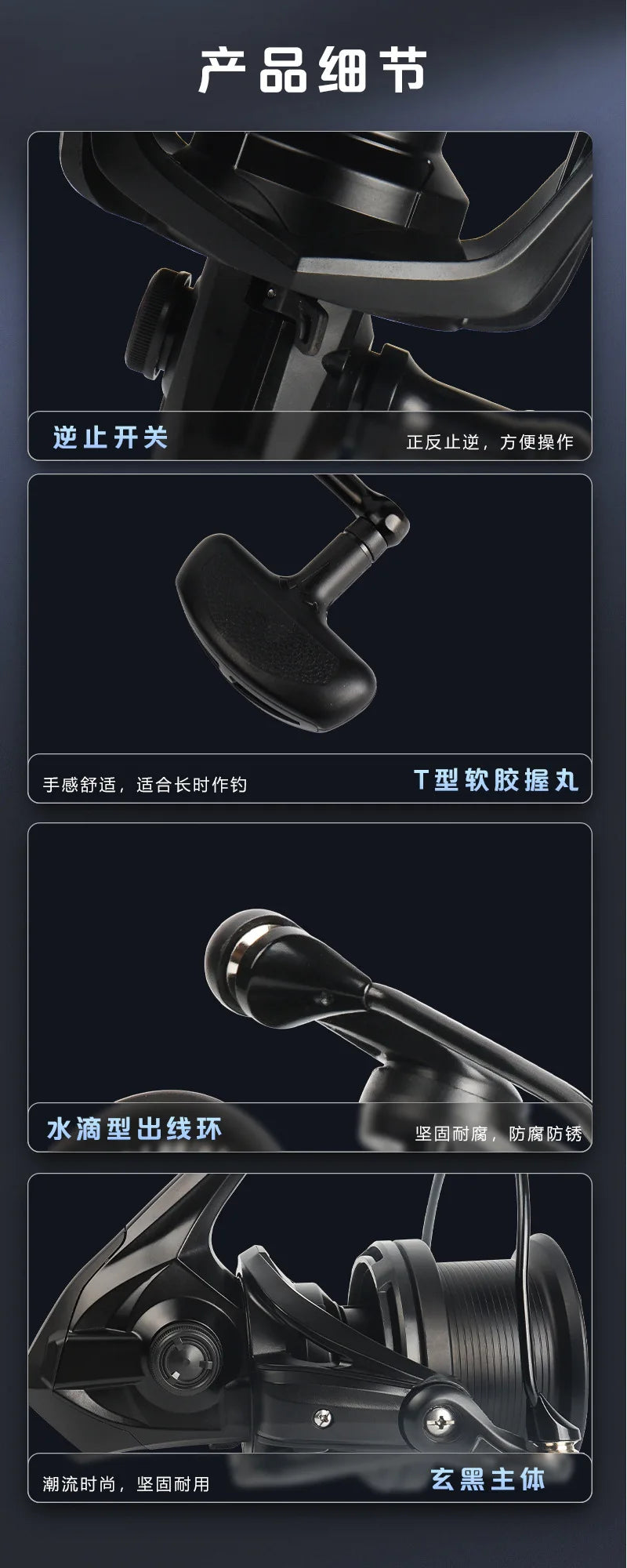 Full Metal Anti-Corrosion Fishing Spinning Reel 17+1 BB, 4.8:1 High Speed Gear Ratio, Aluminum Alloy Spool, Size 8000-14000