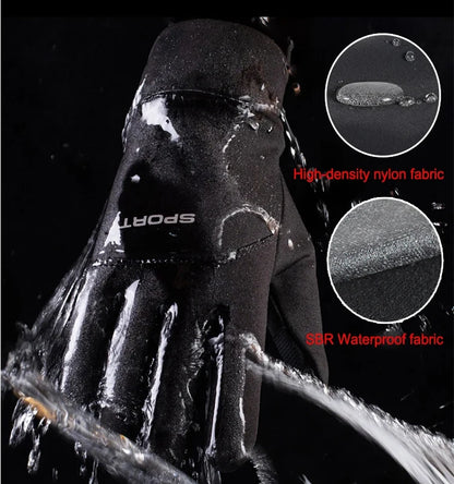 Autumn and Winter Touchscreen Men's and Women's Warm Gloves Plush Outdoor Sports Windproof and Cold Proof Cycling Gloves