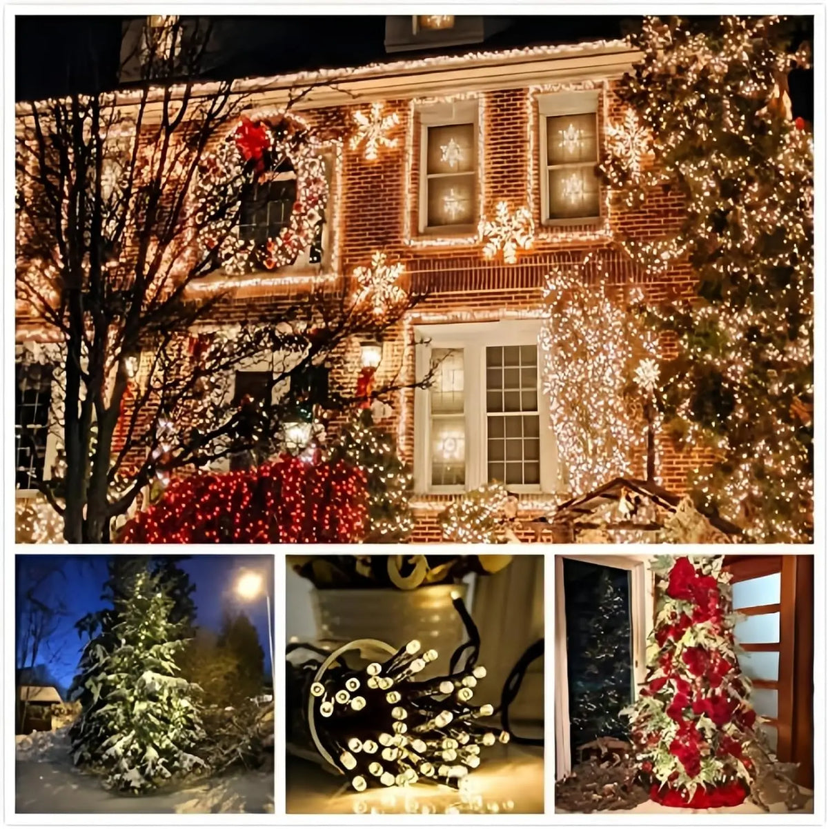 LED Solar String Lights 300LED 8 Modes Solar Powered Xmas Outdoor Lights Waterproof Starry Christmas Fairy Lights