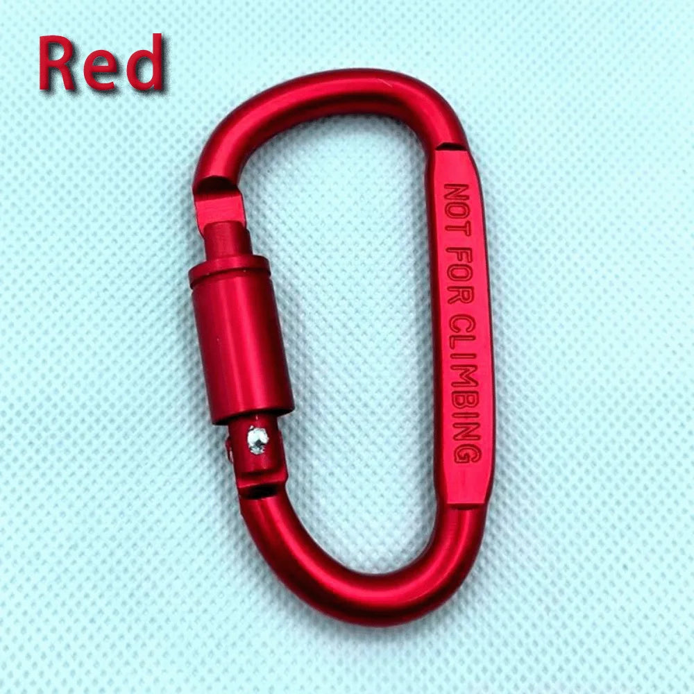 Outdoor Aluminium Alloy Sports Keychain High Quality Multi Colors with Lock D-shape Carabiner Camping Hiking Hook Outdoor Tool