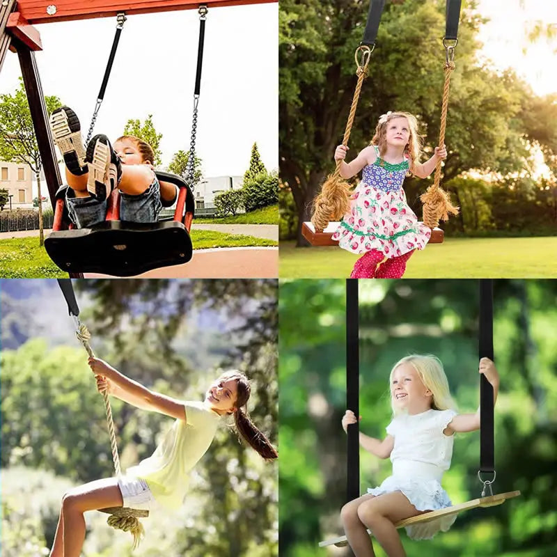 Outdoor Tree Swing Straps 200kg Heavy Duty Hook Ring Hanging Belt Connecting Belt for Hammock Punching Bag Swing Horizontal Bar