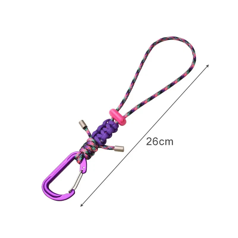 Quick-Release Paracord Water Bottle Hang Buckle Carabiner Portable Clip Multifunctional Hook for Outdoor Hiking Backpack