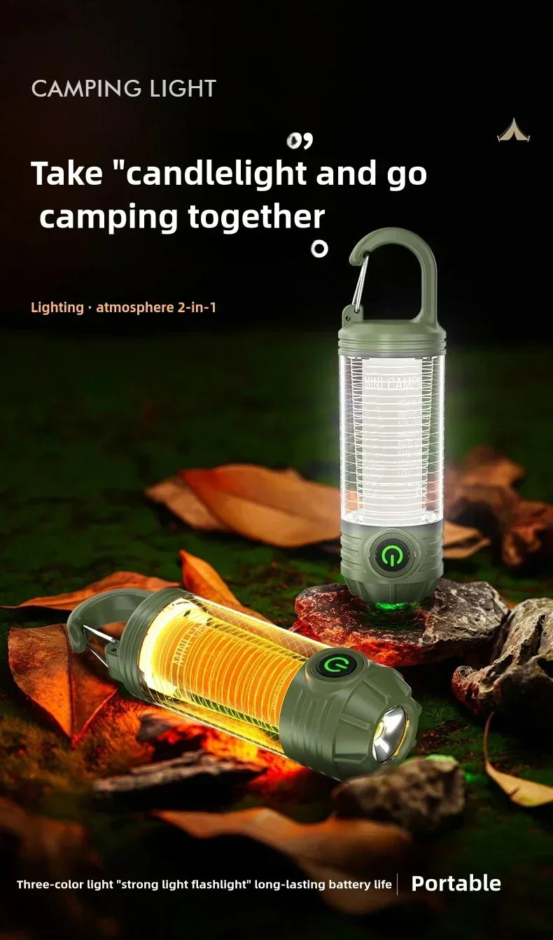 Multi Functional Outdoor LED Outdoor Camping Lights Rechargeable Flashlights Portable Night Lights Waterproof Travel Tent Light