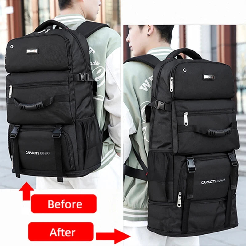 60L 80L Climbing Backpack Hiking Camping Rucksack Outdoor Travel Trekking Mountaineering Bag Large Sport Luggage Storage Bags