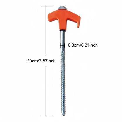 8/24Pcs Camping Pegs Drill In with Hex Socket Stakes Ground Anchors Camping Stakes Tent Ground Nail Screw in Camping Tent Pegs