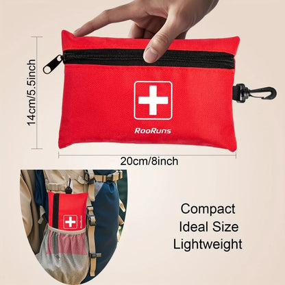 Small First Aid Kit Outdoor Emergency Set Waterproof Medical Bag for Travel Cycling Hiking Backpacking Camping Car Motorcycle