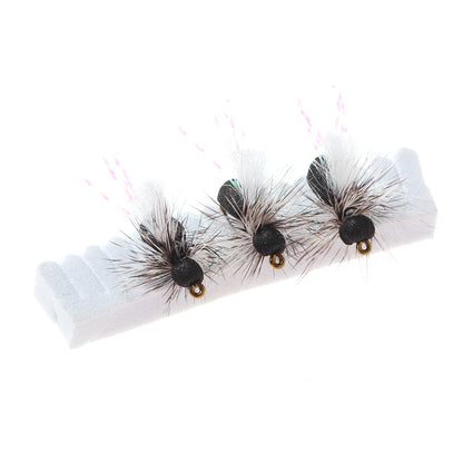 ICERIO Black Foam Ant Dry Flies (3/6 Pack)