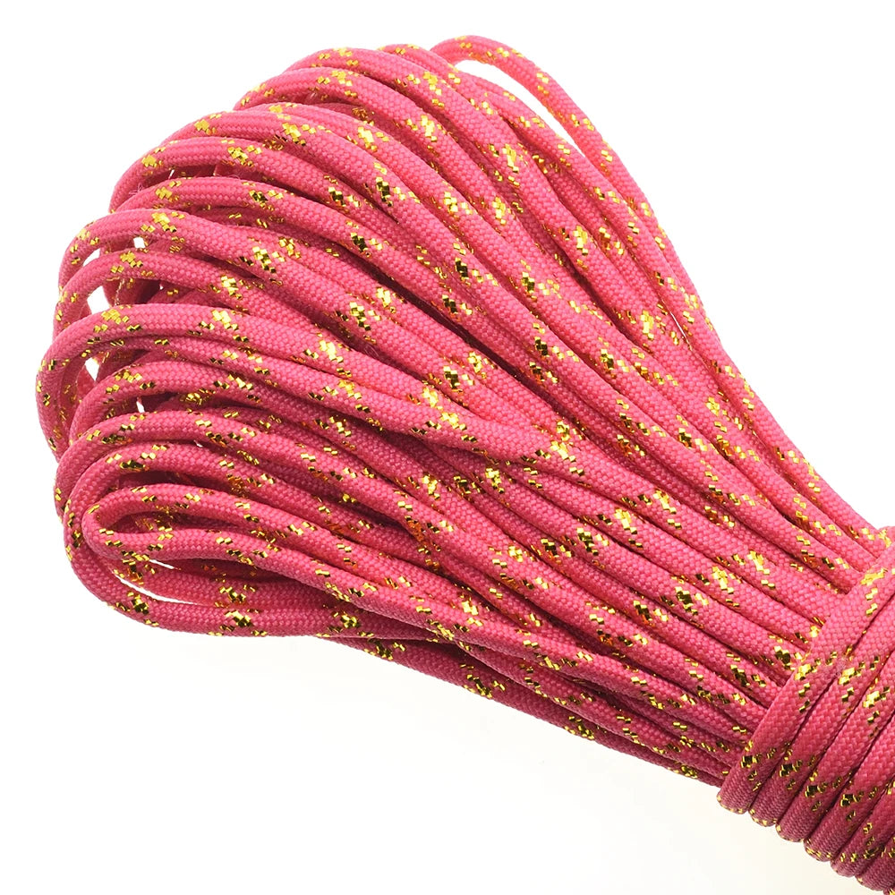 Gold & Silver 550 Paracord – Type III, 100ft, 19 Colors