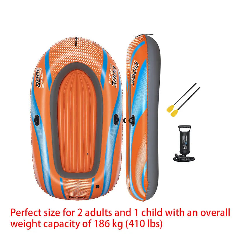 Bestway Inflatable Kayak 1–3 Person – Heavy Duty PVC Rafting Boat for Adventure & Fishing