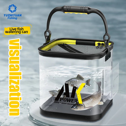 YUZHIYUAN Transparent Foldable Live Fish Bucket