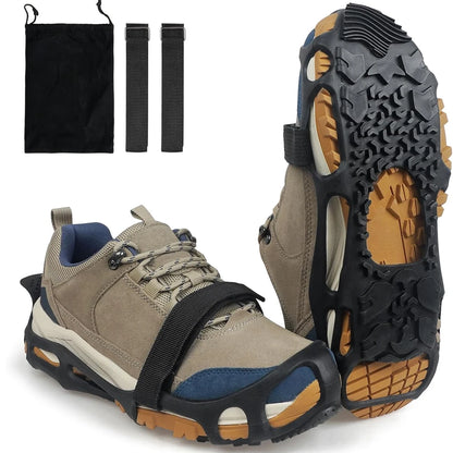 Spikeless Ice Cleats Anti-Slip Shoe Traction Grips Crampons Traction Aids Slick Wet Slippery Surface Indoor Outdoor Overshoes