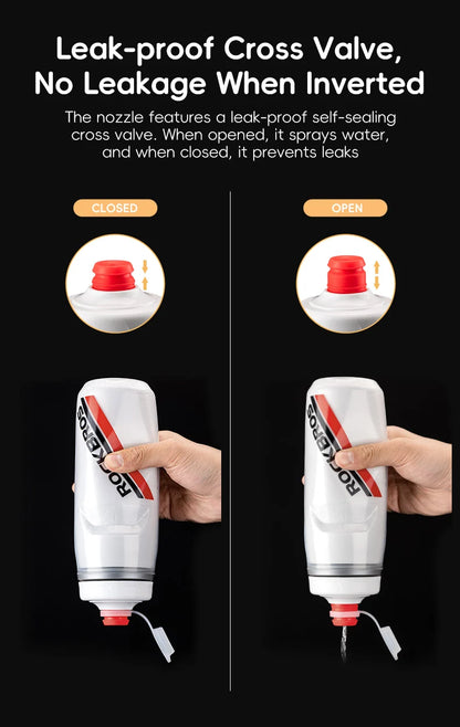 ROCKBROS 620ml Cycling Water Bottle Cold Water Insulated Thermal Silicone Bottle Outdoor Sports MTB Road Bike Bicycle Bottle