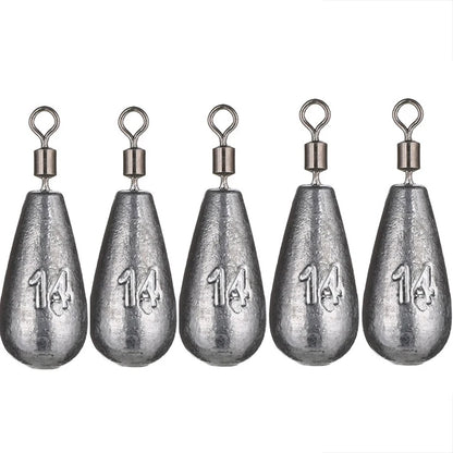 Water Drop Sinker Weights (5 Pack)