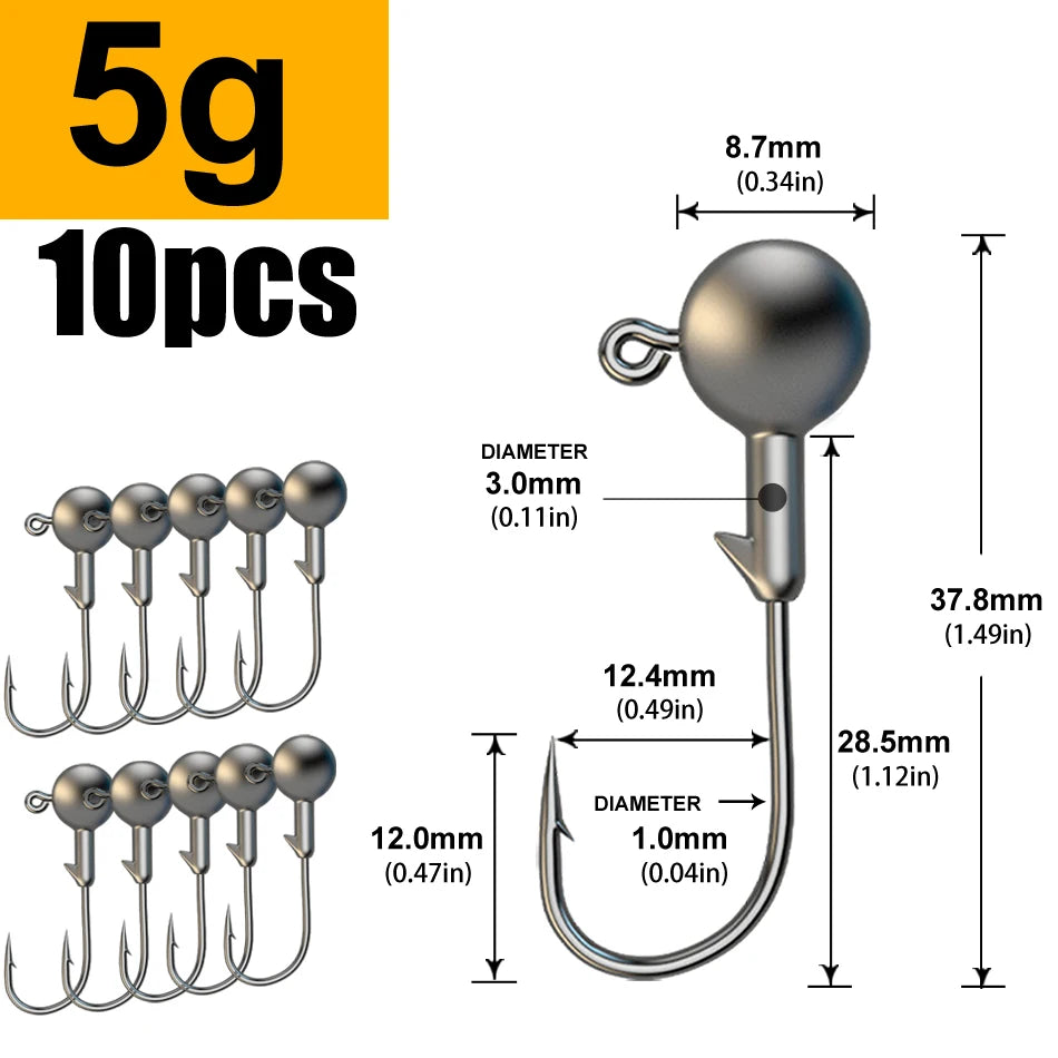 MrLurion Jig Head Hooks (1g-28g)