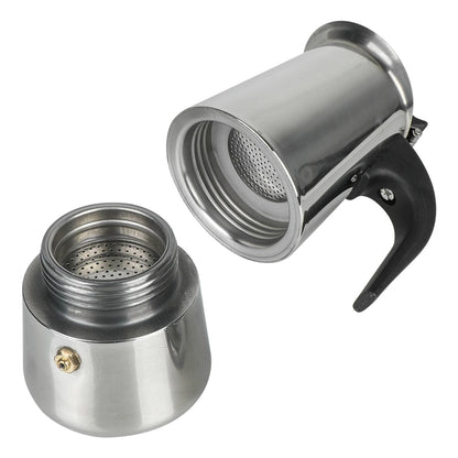 Stainless Steel Moka Coffee Maker Coffee Maker Pot Coffee Pot for Kitchen Mocha Espresso Latte Stovetop Filter 2/4/6/9 Cups