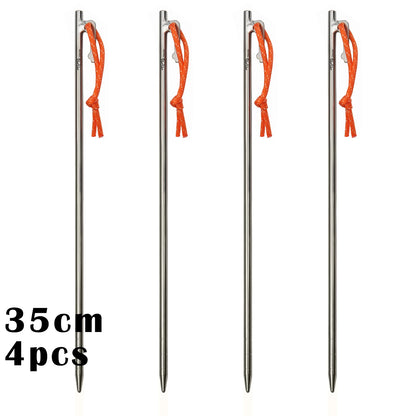 TiTo Titanium Alloy Tent Pegs Outdoor Camping Tent Nail Anti-bending Heavy Duty Canopy Titanium Tent Stake 20/24/30/35/40cm