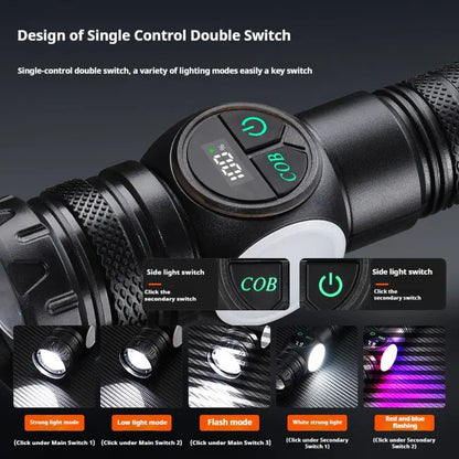 Super Powerful Flashlights USB Rechargeable LED Flashlight Magnetic Tactical Flashlight With COB Side Light Camping Fishing