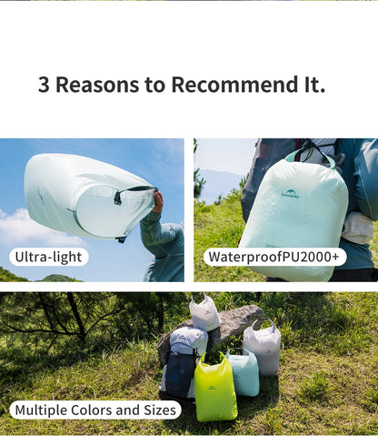 Naturehike Rolled Storage Bag Outdoor Travel Hiking Lightweight Waterproof Vacuum Compression Dispenser Bags Portable Organizer