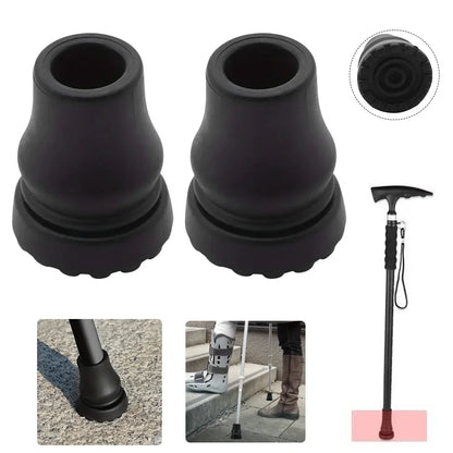 2Pcs 16/20/22mm Antiskid Walking Stick Trekking Pole Tip Protector Rubber Crutch Cane Bottom Pads Climbing Stick Camping Hiking