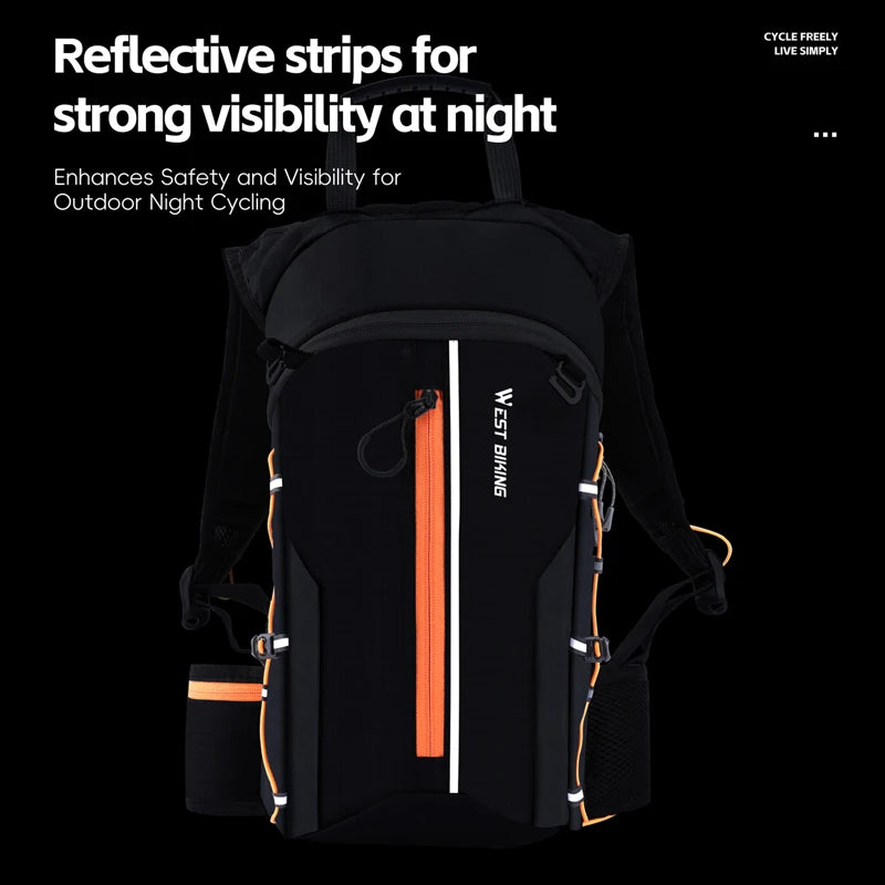WEST BIKING 10L Cycling Backpack Lightweight Outdoor Sports Running Hiking Climbing Hydration Bag Waterproof Flodable Travel Bag