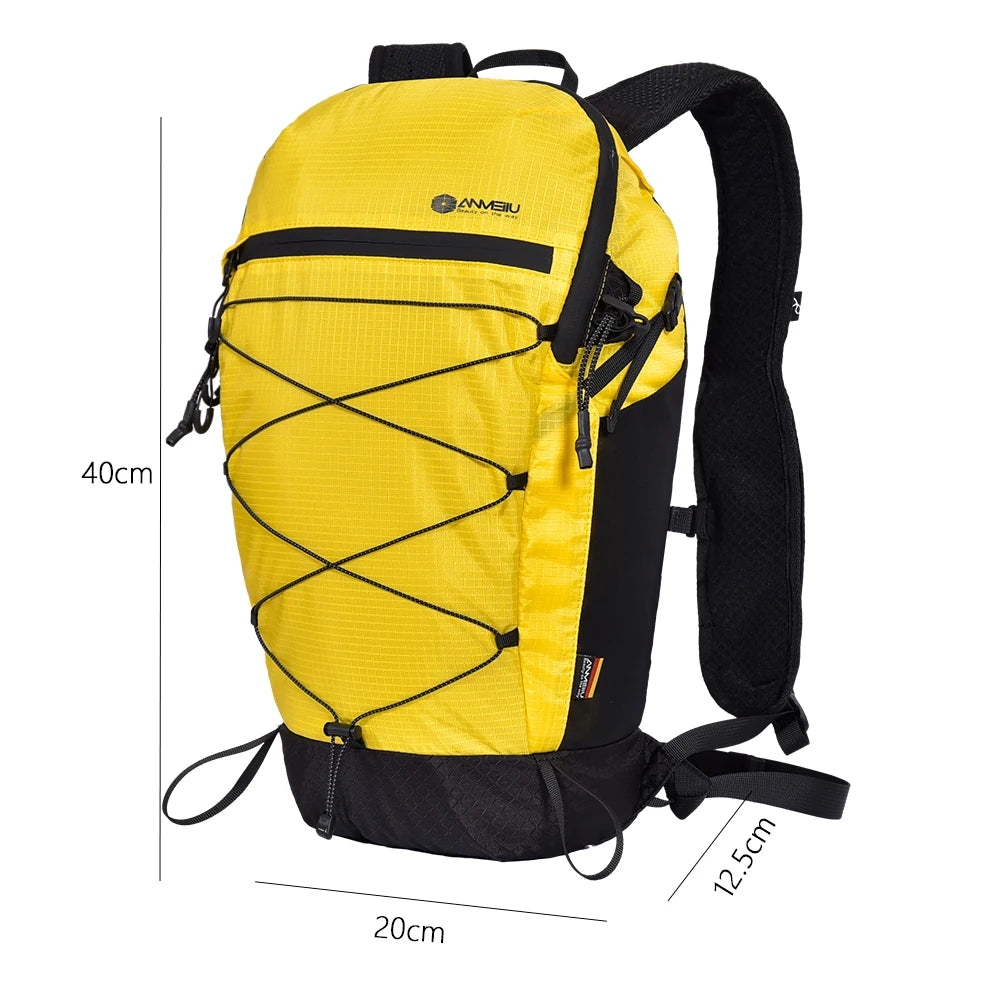 ANMEILU Mountaineering backpack 15 liters men's and women's outdoor sports bag waterproof camping hiking rain Hydration Backpack