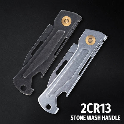 SANRENMU 431S Folding Pocket Knife 12C27 Blade Portable EDC Outdoor Camping Bottle Opener Keychain Hole Knife