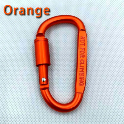 Outdoor Aluminium Alloy Sports Keychain High Quality Multi Colors with Lock D-shape Carabiner Camping Hiking Hook Outdoor Tool
