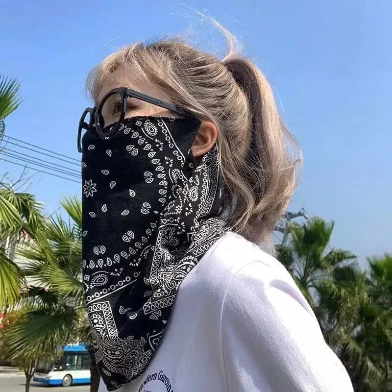 Moda Punk Unisex Summer Solar Protector Mask UV Protection Hip Hop Sports Face Neck Scarf Ear Cover for Men Women