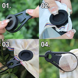 Camping Tent Canopy Clip Outdoor Camping Rainproof Tarpaulin Rope Alligator Clips Awning Tighten Fixed Buckle Tent Accessories