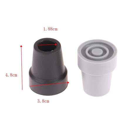 1/2Pcs 19mm Antiskid Rubber Crutch Tip Pad Durable Rubber Anti-Slid Heavy Duty Canes Replacement For Walking Stick Crutch