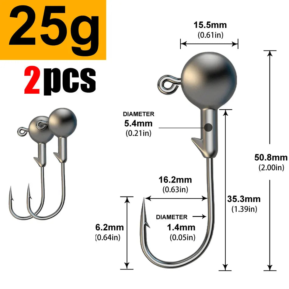 WODJYJ Jig Head Hooks (1g-28g)