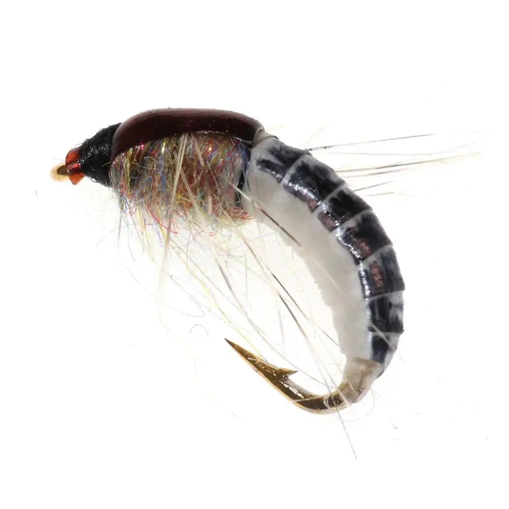 Bimoo Realistic Scud and Caddis Nymphs #12 (6 Pack)