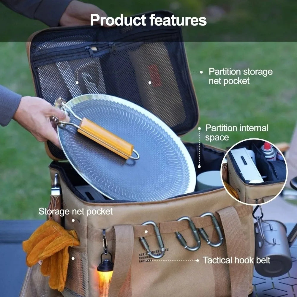 camping storage bag foldable large capacity tool camping picnic storage bag waterproof