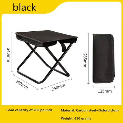 Portable Multifunctional Outdoor Picnic Camping Folding Chair, Ultra Light Fishing Stool, Travel Stool, Fishing Accessories