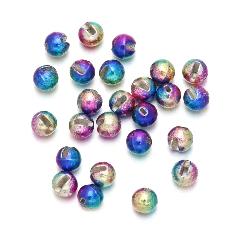 Multi-Color Tungsten Slotted Beads (25 Pack)