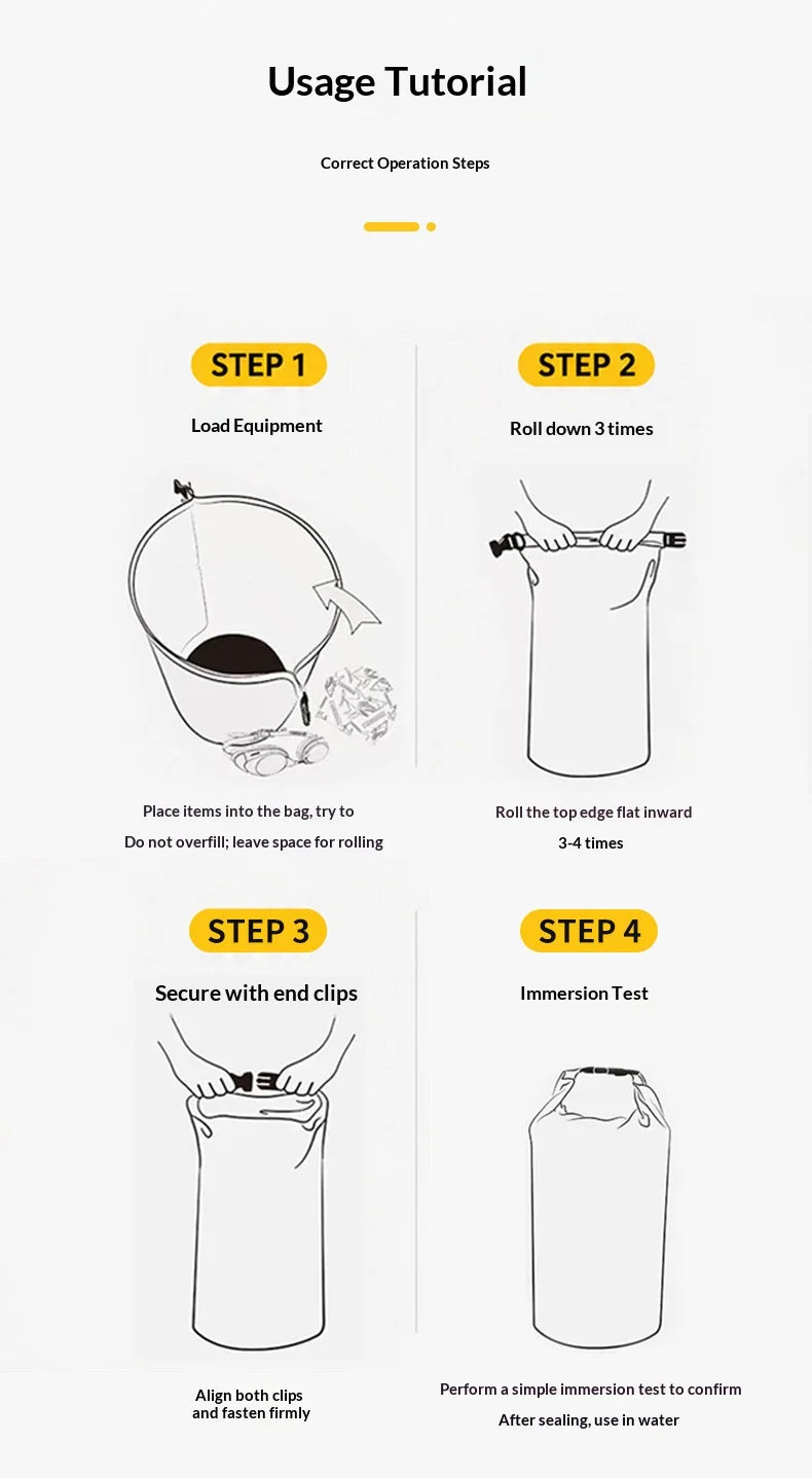 Homefish 15L 30L Waterproof Dry Bag Backpack Wet Separation Pocket for Kayaking Boating Swimming Outdoor Sport