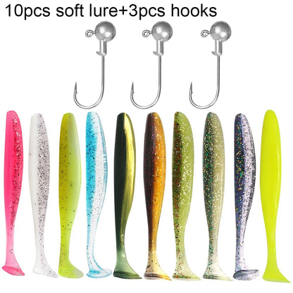 GOBAIT T-Tail Worm and Jig Head Kit