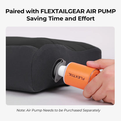 FLEXTAIL Inflatable Camping Pillow, Ergonomic Pillow for Travel and Home, Lightweight and Washable, Two Height Options